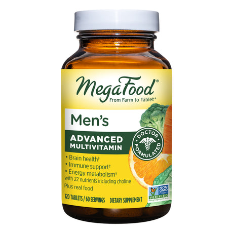 Megafood Multi for Men, 120 Tabs - Brain Health, Immune Support, Energy Metabolism *