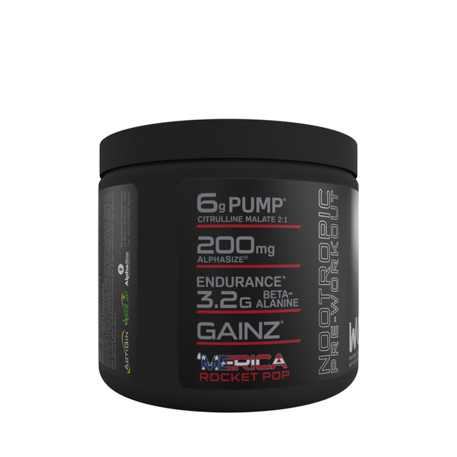 Bucked up Woke Af Pre-Workout Powder, Increase Energy, Rocket Pop, 333Mg Caffeine, 20 Servings