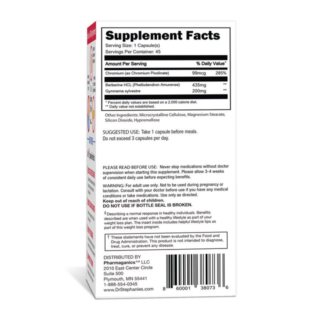 Carb & Sugar Blocker Supplement, by Dr. Stephanie'S - 4 Pack