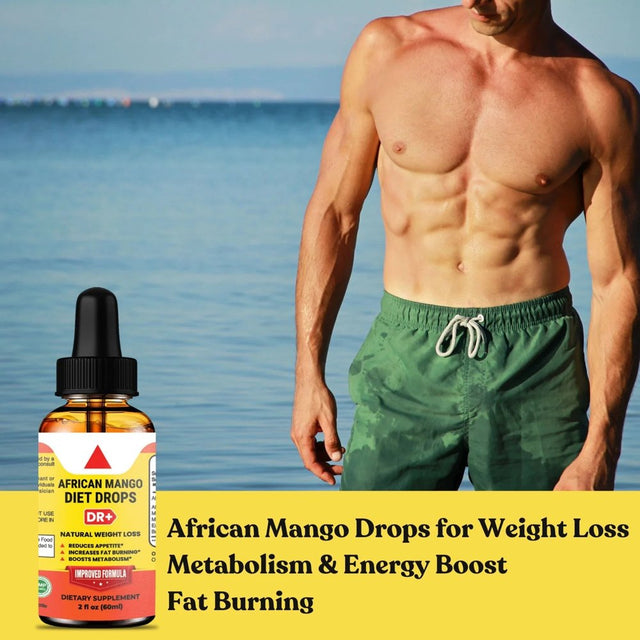 Natural African Mango Diet Drops: Fast-Acting Weight Loss Solution, Belly Fat Burner Drops to Lose Stomach Fat | 2Oz