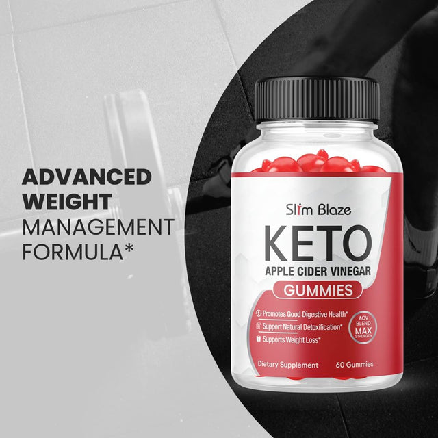 (2 Pack) Slim Blaze Keto ACV Gummies - Supplement for Weight Loss - Energy & Focus Boosting Dietary Supplements for Weight Management & Metabolism - Fat Burn - 120 Gummies