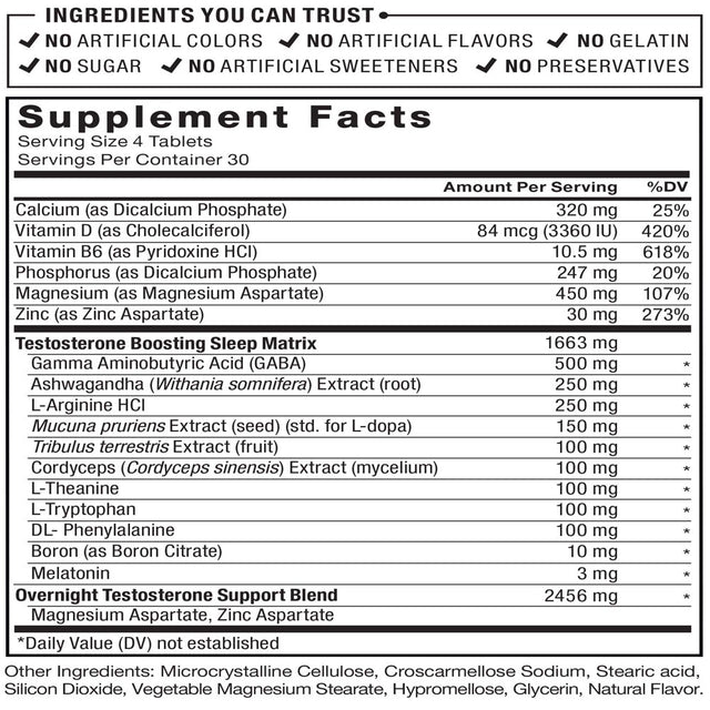 Test X180 PM Testosterone Booster for Men, Overnight Testosterone Supplement to Build Muscle, Increase Strength, and Promote Deeper, Healthier Sleep and Recovery, Force Factor, 120 Tablets