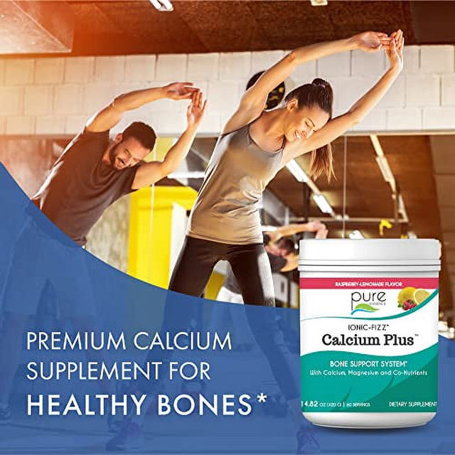 Ionic Fizz Calcium plus by Pure Essence - Perfect Calcium/Magnesium Ratio with Vitamin A, B, C, D and Potassium Strong Bones - Orange Vanilla - 14.82 Oz