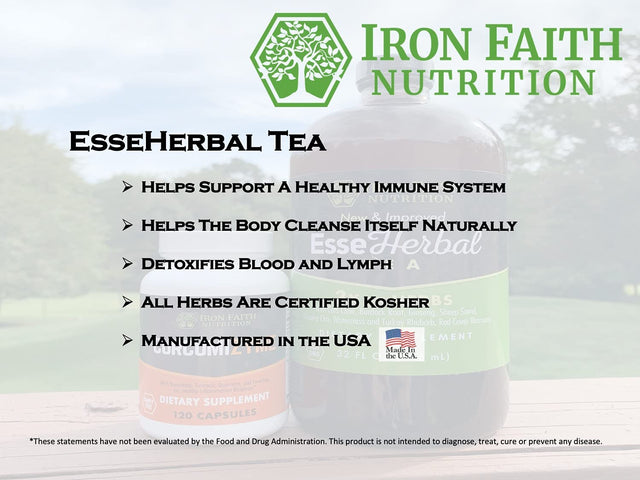 Esseherbal Tea 8 Herb Formula W/Organic Minerals/Non-Gmo/Vegan/Organic/Detox & Cleanse Support Immune System (32 Oz)