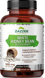 Zazzee White Kidney Bean 10:1 Extract, 18,000 Mg Strength, 200 Vegan Capsules, over 2 Month Supply, Standardized and Concentrated 10X Extract, 100% Vegetarian, All-Natural and Non-Gmo