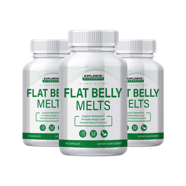 (3 Pack) Flat Belly Melts Capsules - Flat Belly Melts Metabolism Support Capsules