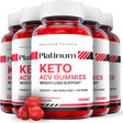 (5 Pack) Platinum Keto ACV Gummies - Apple Cider Vinegar Supplement for Weight Loss - Energy & Focus Boosting Dietary Supplements for Weight Management & Metabolism - Fat Burn - 300 Gummies