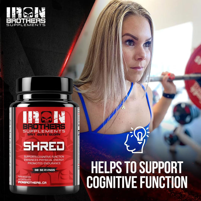 Shred for Men & Women | Strong Appetite Suppressant for Weight Loss Management | Supports Cognitive Function Promotes Endurance Increases Energy - Fat Burner