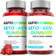 (2 Pack) Rapid Keto ACV Gummies - Supplement for Weight Loss - Energy & Focus Boosting Dietary Supplements for Weight Management & Metabolism - Fat Burn - 120 Gummies