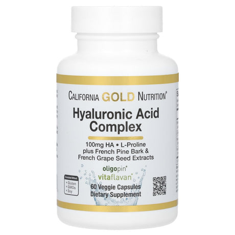 California Gold Nutrition Hyaluronic Acid Complex, 60 Veggie Capsules