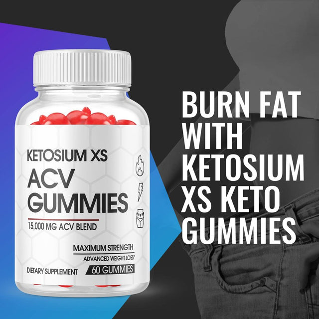 (5 Pack) Ketosium XS ACV Gummies - Supplement for Weight Loss - Energy & Focus Boosting Dietary Supplements for Weight Management & Metabolism - Fat Burn - 300 Gummies