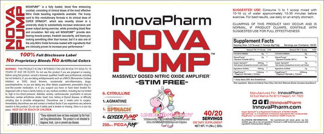 Innovapharm Novapump Nitric Oxide Amplifier (Unicorn Candy)