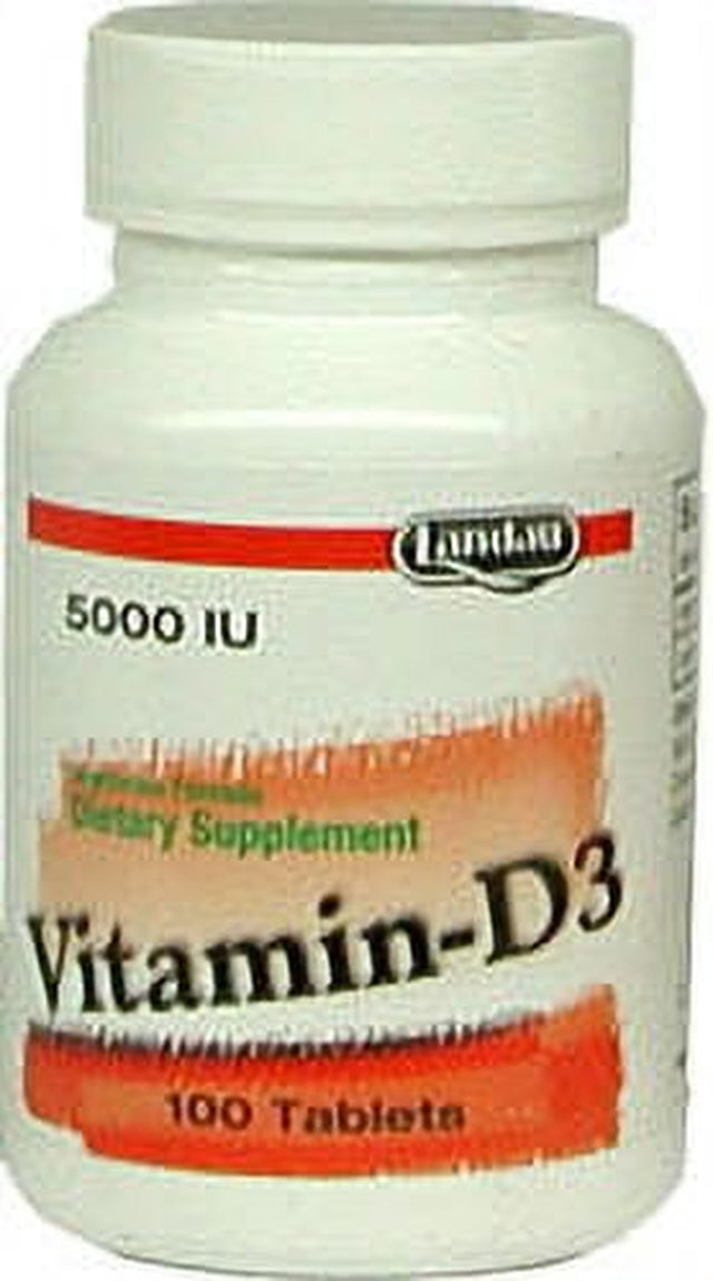 Landau Kosher Vitamin D3 5000 IU - 100 Tablets