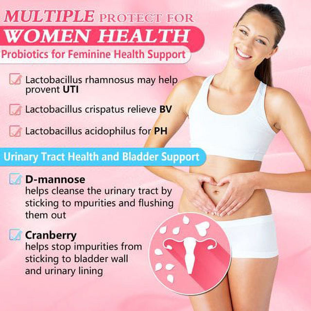 Ushining Acadia Probiotics for Women, Cranberry Probiotic 50 Billion Potency Guaranteed