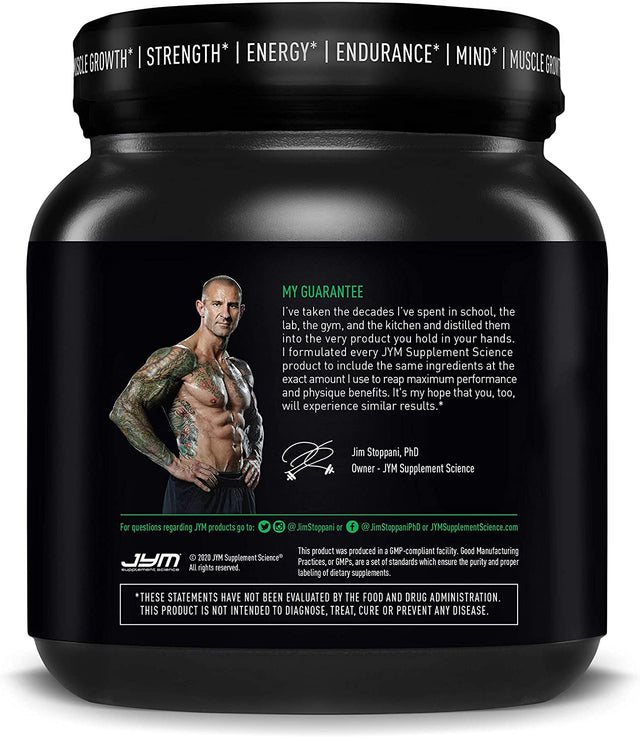 Pre JYM Pre Workout Powder - Bcaas, Creatine HCI, Citrulline Malate, Beta-Alanine, Betaine, and More | JYM Supplement Science | Rainbow Sherbert Flavor, 20 Servings