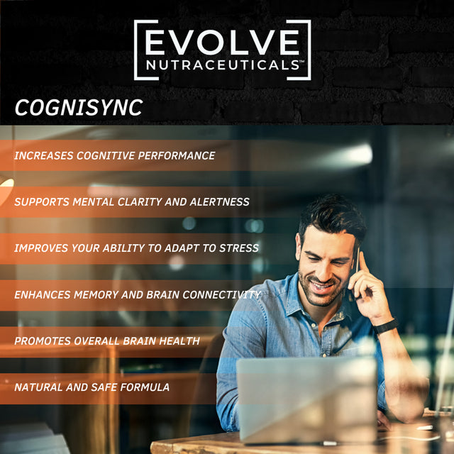 Cognisync Nootropic Brain Health Supplement, Cognitive Enhancement, Brain Fog Relief, Memory Support, Focus and Concentration, Smart Drug Alternative