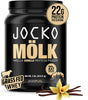 Jocko Mölk Whey Protein Powder (Vanilla) - Keto, Probiotics, Grass Fed, Digestive Enzymes, Amino Acids, Sugar Free Monk Fruit Blend - Supports Muscle Recovery & Growth - 31 Servings (2Lb Old Tub)