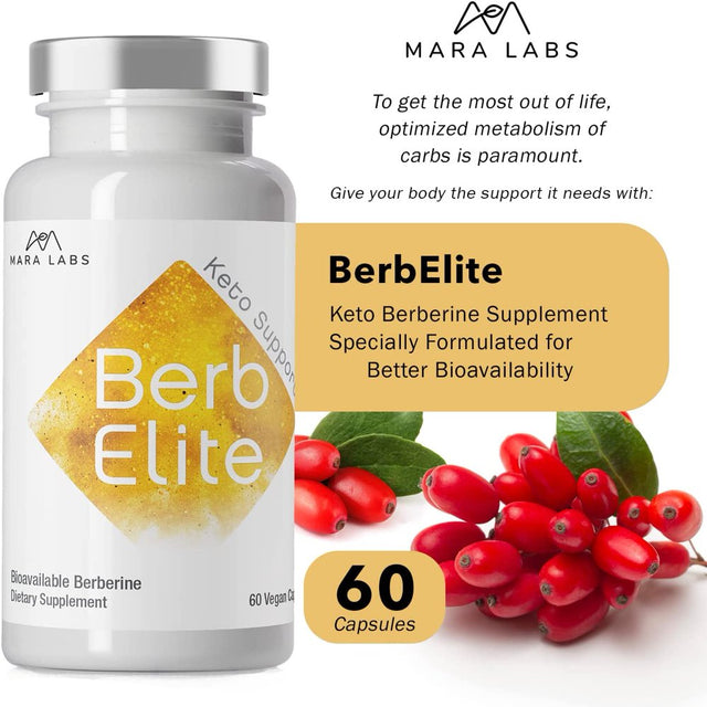 Berbelite Berberine Supplement (60Ct) Berberine for Immune Support, Gut Health & Mood Support Mara-Labs