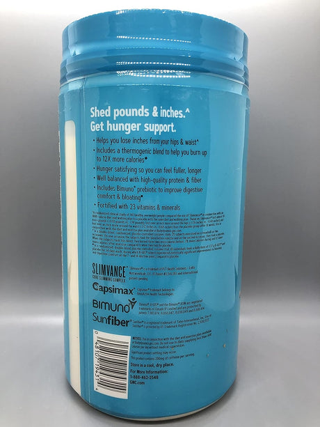 GNC Total Lean Lean Shake + Slimvance - Strawberry Banana, 20 Servings, Weight Loss Protein Powder with 200Mg of Caffeine