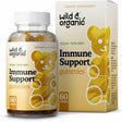 Wild & Organic Immune Support Gummies W/ Elderberry, Echinacea, Vitamin C, D3 & Zinc, 60 Chews