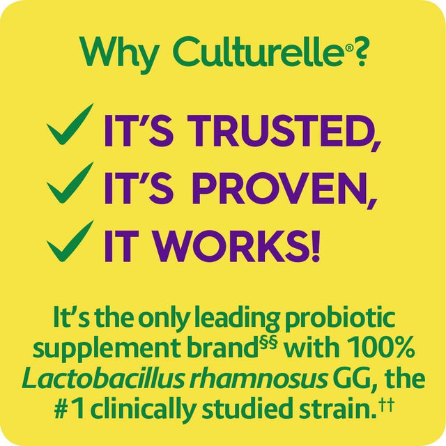 Culturelle Digestive Daily Probiotic Chewable Tablets for Digestive Health, Fresh Orange, 24 Count