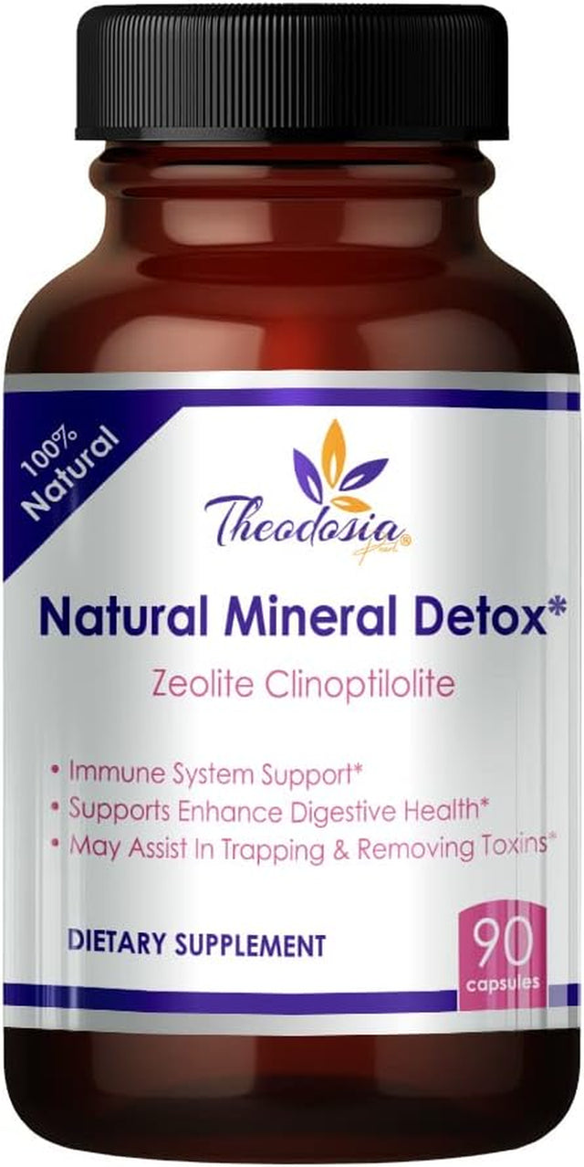 Zeolite Clinoptilolite Natural Mineral Detox – Effective Gut and Immune System Support – 97% Purity Capsules – Made in America (1000 Mg)