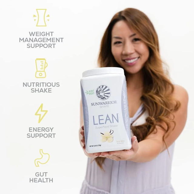 Sunwarrior Lean Vegan Vanilla Protein Powder | Plant-Based Superfood Shake, Vanilla, 720G