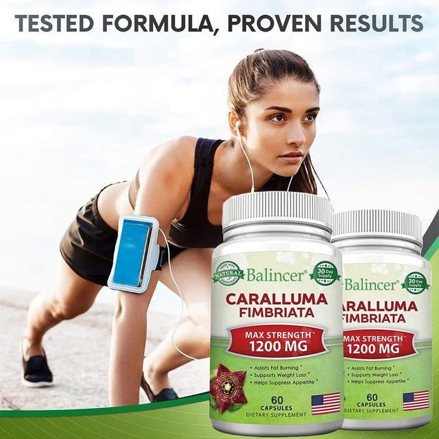 Balincer Caralluma Fimbriata 1200Mg, Natural Extract Weight Loss Diet Pill Supplement, Plant Root Appetite Suppressant and Pure Energy Booster, Maximum Strength Slim Fat Burner