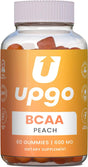 Supplements BCAA Gummies Amino Acid Supplement, Proudly Made in the USA, 600 Mg of BCAA per Serving, 30 Servings, Peach Flavor