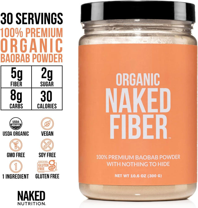 Naked Nutrition Naked Fiber Organic Baobab Powder Fiber Supplement