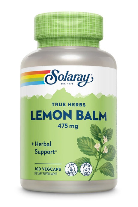 Solaray Lemon Balm -- 475 Mg - 100 Vegcaps