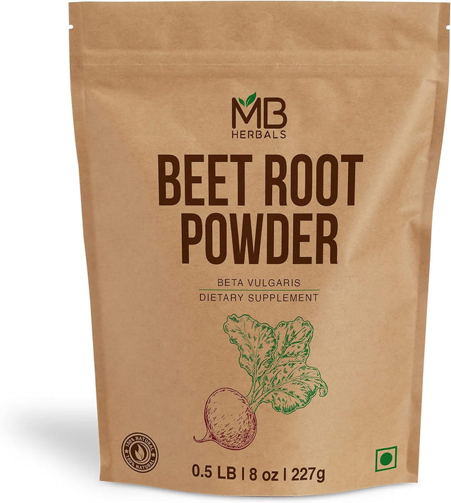 MB Herbals Beet Root Powder 8 Oz (227 Gram / 0.5 LB) | for Smoothies & Baking | Superfood Nitric Oxide Supplement | Gluten Free | Non GMO