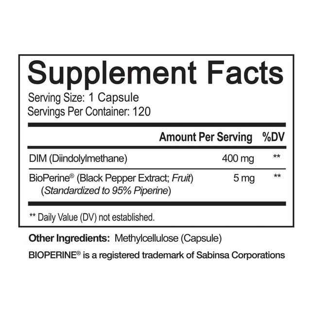 Nutriflair DIM Supplement Hormonal Balance Supplements for Women and Men 120 Vegetable Capsules