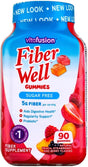 Vitafusion, Fiber Well Gummies, Fiber Supplement, Assorted Flavors - 90 Gummies, Pack of 3