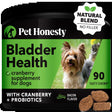 Pet Honesty Dog, Bladder Health Support Cranberry Supplement W Probiotics, Bacon Flavor, 90 Count Soft Chews