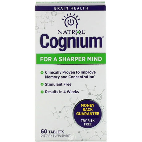 Natrol Cognium Tablets Help Boost Brain Health and Keeps Memory Strong 60 Count, Pack of 2