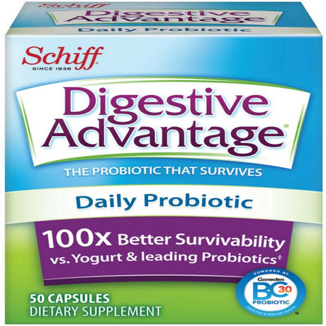 Digestive Advantage Daily Probiotic Capsules, 50 Ct (Pack of 2)