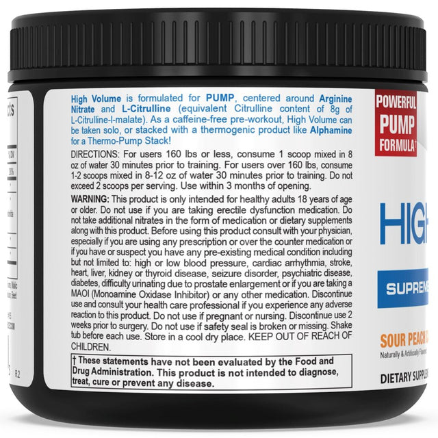 Pescience High Volume, Nitric Oxide Booster, Cotton Candy, 18 Servings