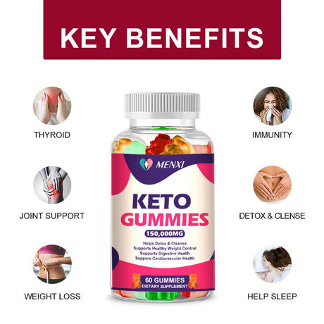 Keto ACV Gummy for Advanced Weight Loss - Apple Cider Vinegar Diet Supplement - Sugar Free (60 Gummies)