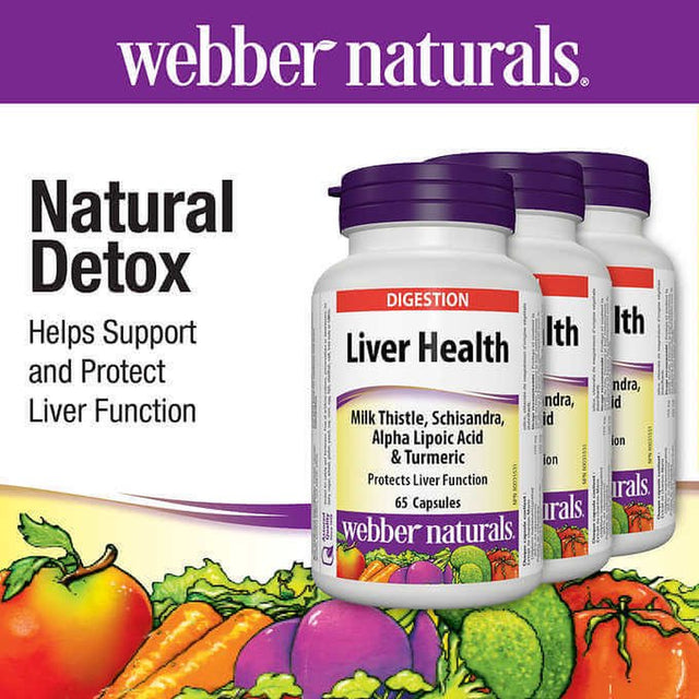 Webber Naturals Liver Health Capsules, 65-Count, 3-Pack