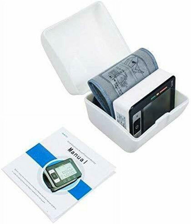 Healthpro Wrist Cuff Blood Pressure Monitor W/ Case, Memory Bank 60 Readings