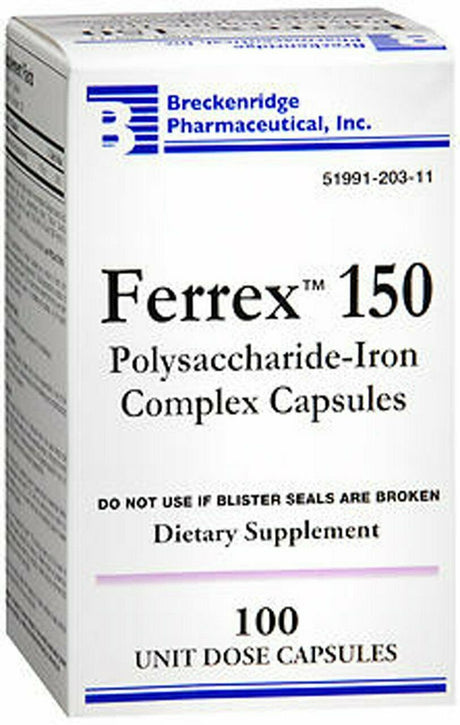 Breckenridge Ferrex 150 Capsules 100 Each - (Pack of 6)