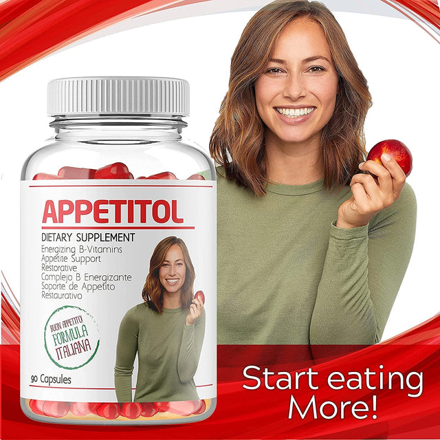 Appetitol Appetite-Weight Gain Capsules Natural Appetite and Weight Gain Stimulant for Underweight Children Fortified with Vitamins B1,B2,B3,B5,B6,B12,Folic Acid , Iron, Zinc