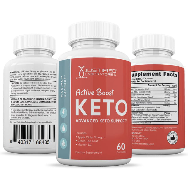 (5 Pack) Active Boost Keto ACV Pills 1275Mg Alternative to Gummies Dietary Supplement 300 Capsules