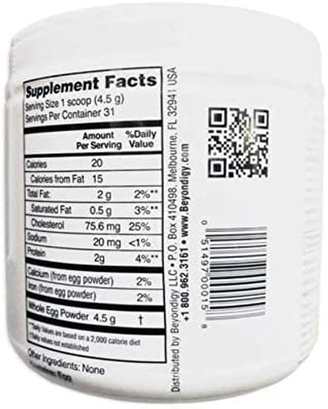 PL-100 Protein Powder Original Hyperimmune Egg Supplement with Immune Components Immune, Digestive, Joint and Energy Support (4.5G) Servings