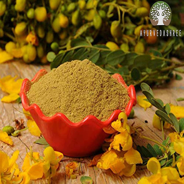 AYURVEDASHREE Senna Leaf Powder 200 Gm . Cassia Angustifolia Powder . Natural Herbal Laxative . Ayurvedic Herbal Supplement to Support Digestive Function . Removes Unwanted Materials