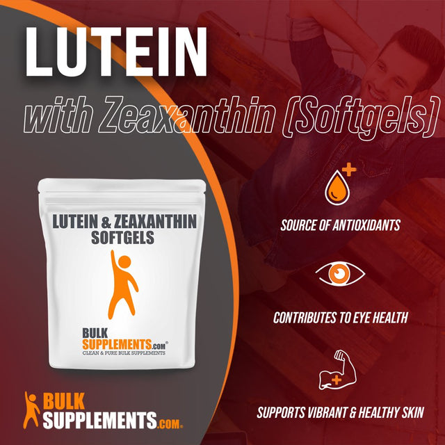 Bulksupplements.Com Lutein with Zeaxanthin Softgels, 9000Mcg - Vision Supplements (300 Softgels)