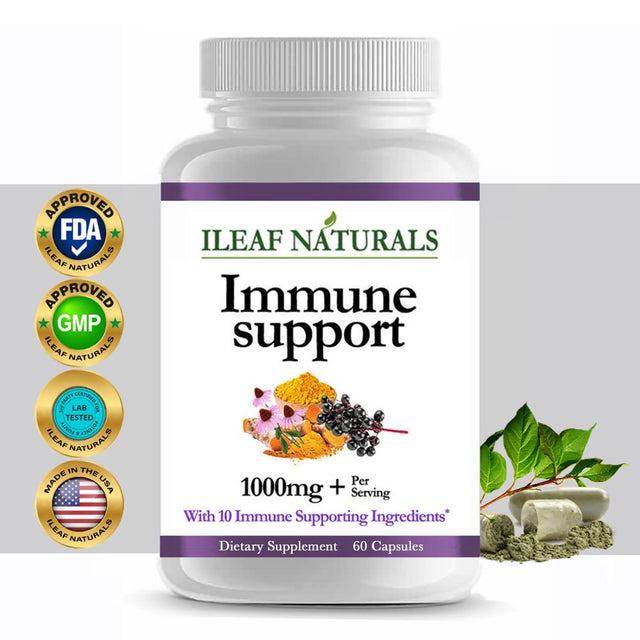 Ileaf Naturals Immune Support with Elderberry - 60 Veggie Capsules