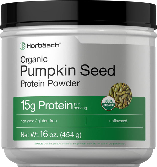 Pumpkin Seed Protein Powder Organic | 16 Oz | Vegetarian, Gluten Free, and Non-Gmo Formula | Keto and Paleo Supplement | 15G of Protein per Serving | by Horbaach