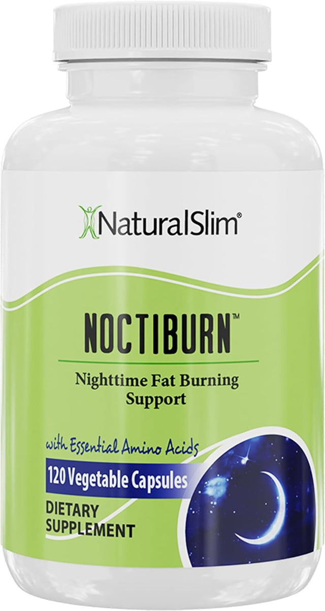 Naturalslim Noctiburn Night Fat Burning Support & Metabolism Support Supplements with Essentials Amino Acid - Nighttime Fat Burner - 120 Vegetable Capsules